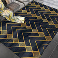 Avtoit | Simple rug for the living room multicolored geometric printed rug cotton blend non-slip backing easy care rug