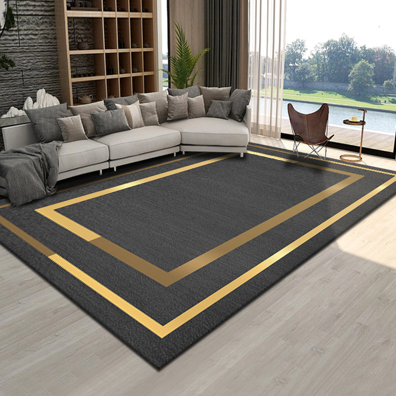 Avtoit | Simple geometric printed rug multicolored cotton blend area rug non-slip backing pet-friendly indoor rug for the living room