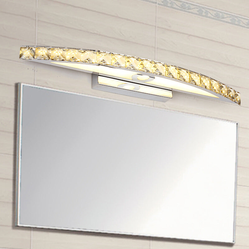 Avtoit | Crystal Arch Wall Light Sconces Modernistic LED Vanity Light Fixture for Bathroom