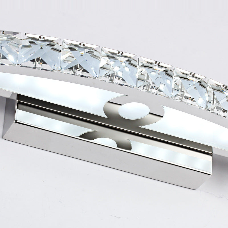 Avtoit | Crystal Arch Wall Light Sconces Modernistic LED Vanity Light Fixture for Bathroom