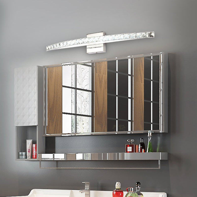 Avtoit | Crystal Arch Wall Light Sconces Modernist LED Vanity Light Fixture for Bathroom