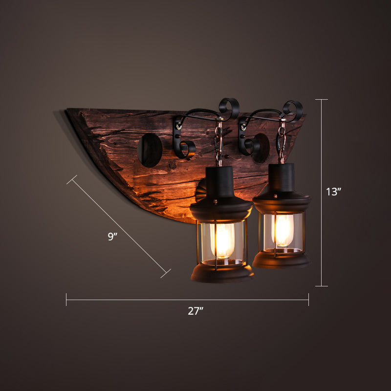 Avtoit | Nautical Geometric Wall Lamp Wooden Wall Mount Lighting for Living Room