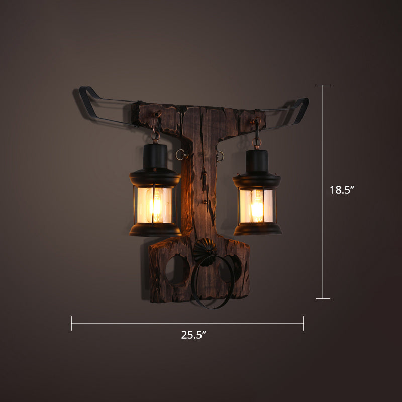 Avtoit | Nautical Geometric Wall Lamp Wooden Wall Mount Lighting for Living Room