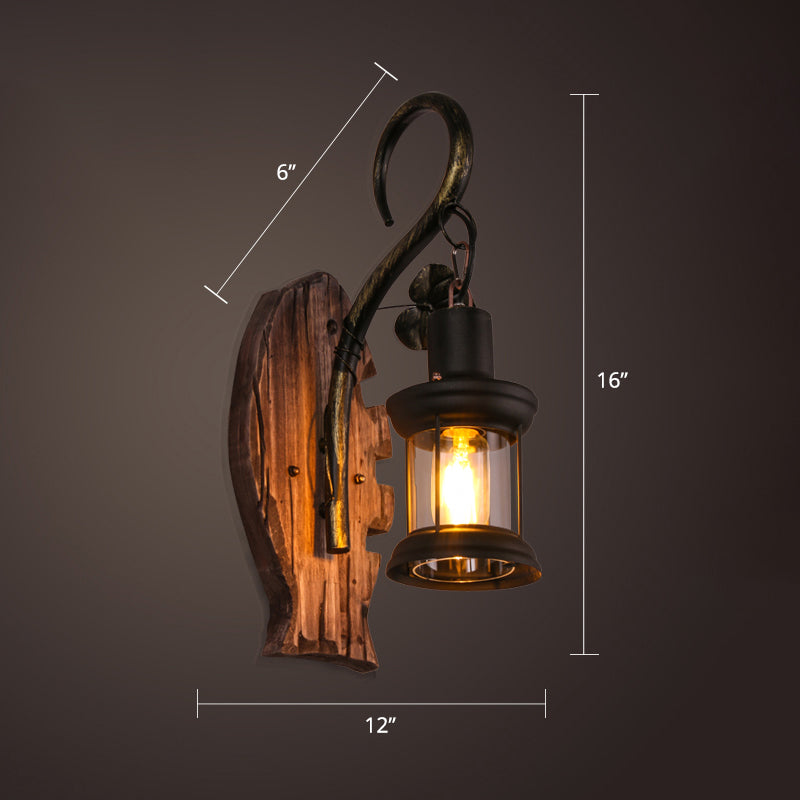 Avtoit | Nautical Geometric Wall Lamp Wooden Wall Mount Lighting for Living Room