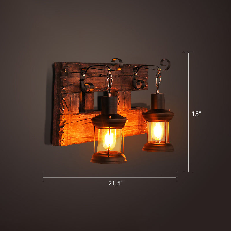 Avtoit | Nautical Geometric Wall Lamp Wooden Wall Mount Lighting for Living Room