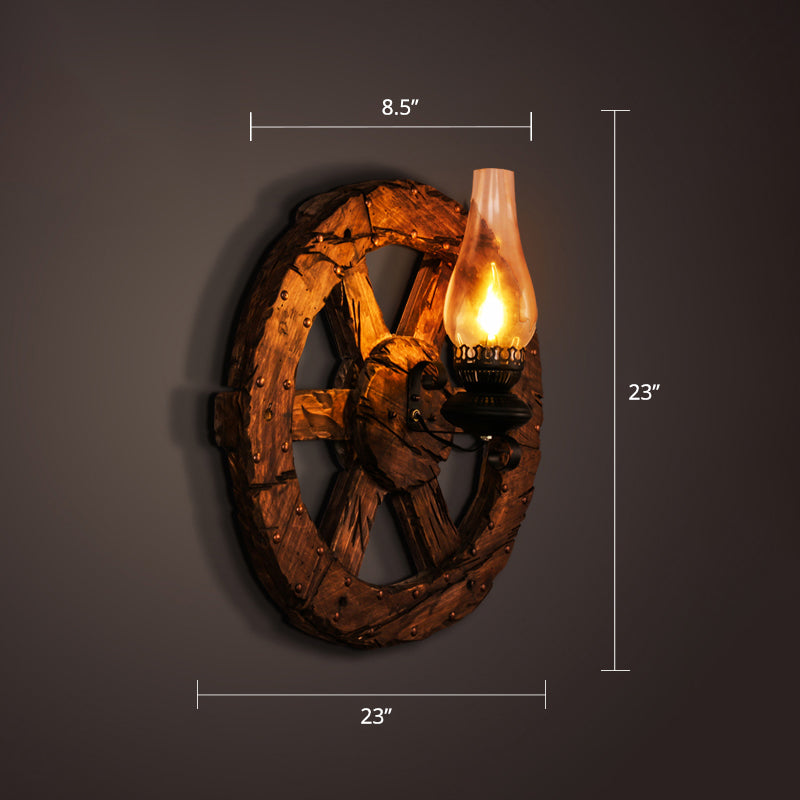 Avtoit | Nautical Geometric Wall Lamp Wooden Wall Mount Lighting for Living Room