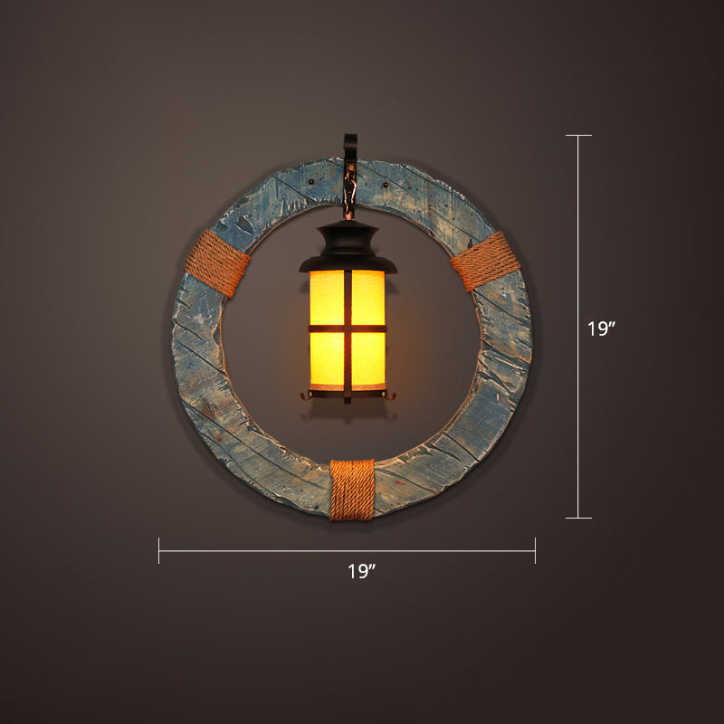 Avtoit | Nautical Geometric Wall Lamp Wooden Wall Mount Lighting for Living Room