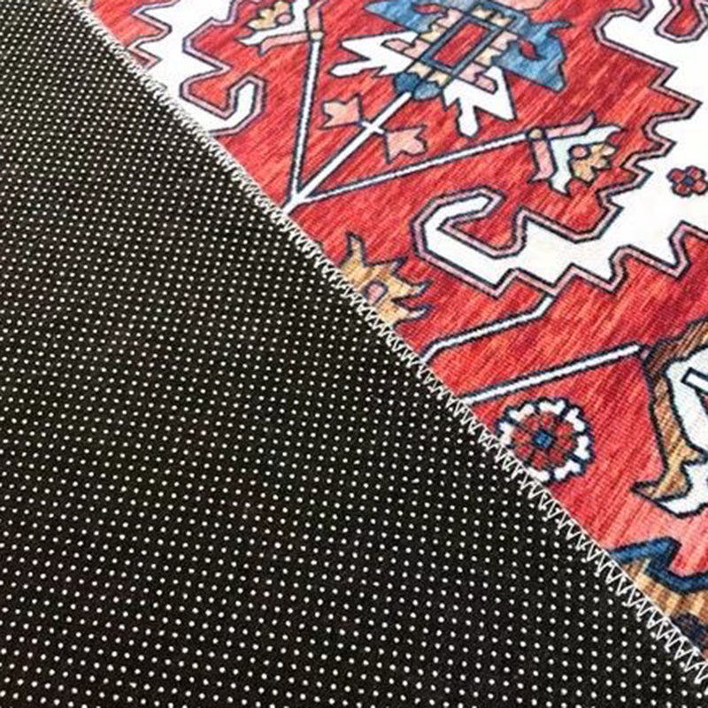 Avtoit | Multi Color Living Room Rug Persian Geometric Printed Indoor Rug Cotton Blend Non-Slip Easy Maintenance Area Rug