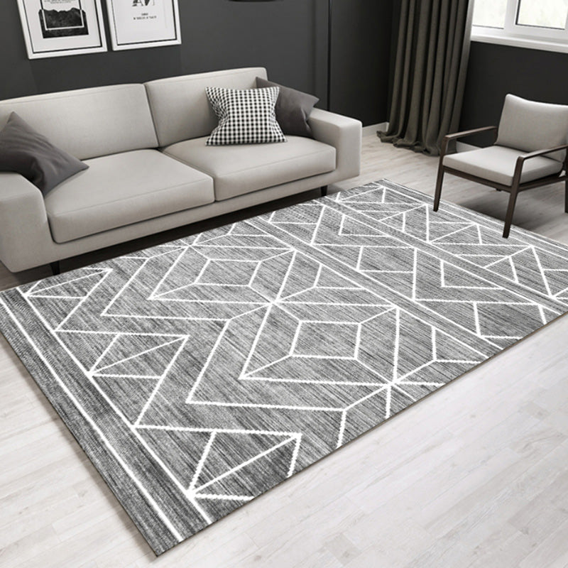 Avtoit | Southwestern geometric printed carpet Multicolor cotton blend area runner non-slip easy-care indoor rug for living room
