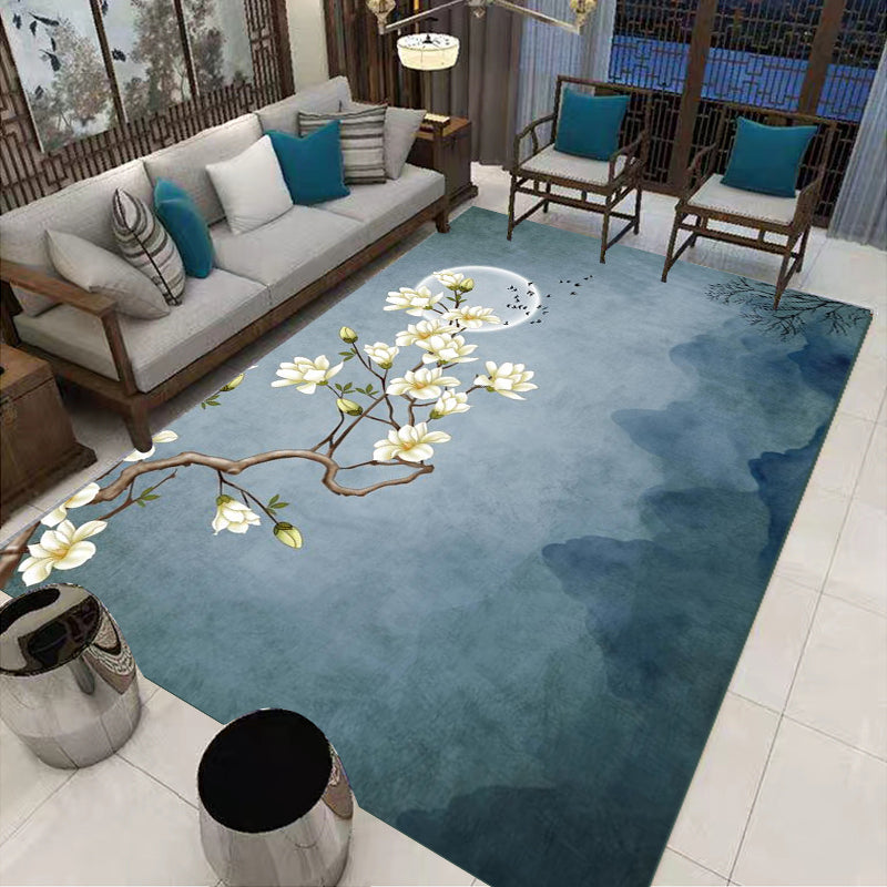 Avtoit | Multi-Colored Oriental Carpet Cotton Blend Patterned Area Rug Non-Slip Back Pet-Friendly Indoor Diamond Carpet for the Living Room