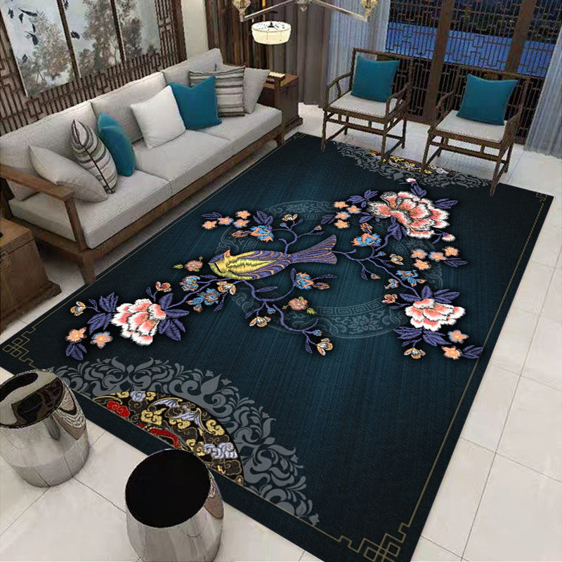 Avtoit | Multi-Colored Oriental Carpet Cotton Blend Patterned Area Rug Non-Slip Back Pet-Friendly Indoor Diamond Carpet for the Living Room