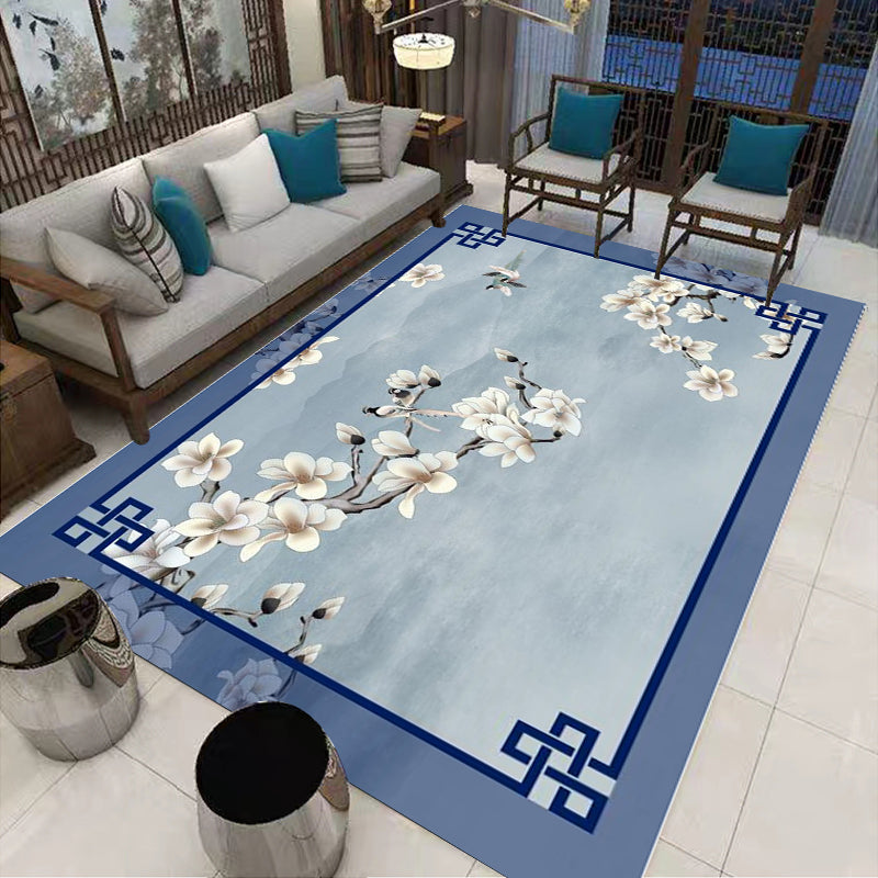 Avtoit | Multi-Colored Oriental Carpet Cotton Blend Patterned Area Rug Non-Slip Back Pet-Friendly Indoor Diamond Carpet for the Living Room