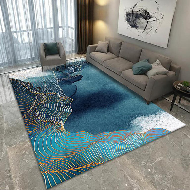 Avtoit | Novelty Living Room Rug Multicolored Patterned Area Rug Non-Slip Backing Pet-Friendly Washable Indoor Rug