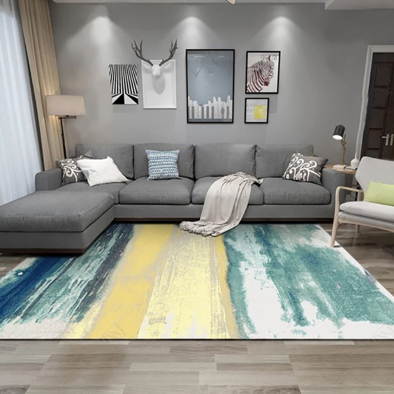 Avtoit | Novelty Living Room Rug Multicolored Patterned Area Rug Non-Slip Backing Pet-Friendly Washable Indoor Rug