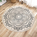 Avtoit | Moroccan geometric printed carpet Multicolored cotton rug easy-care pet-friendly indoor rug for the bedroom