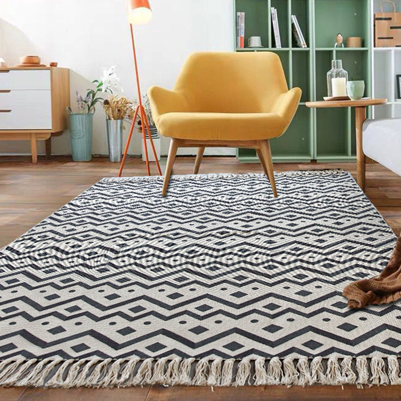 Avtoit | Multicolored Bedroom Rug Western Geometric Printed Area Rug Cotton Easy Care Pet Friendly Indoor Rug