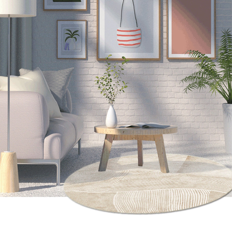 Avtoit | Multi-Color Nordic Rug Polypropylene Stripe Pattern Area Rug Non-Slip Backing Pet-Friendly Indoor Carpet for the Living Room