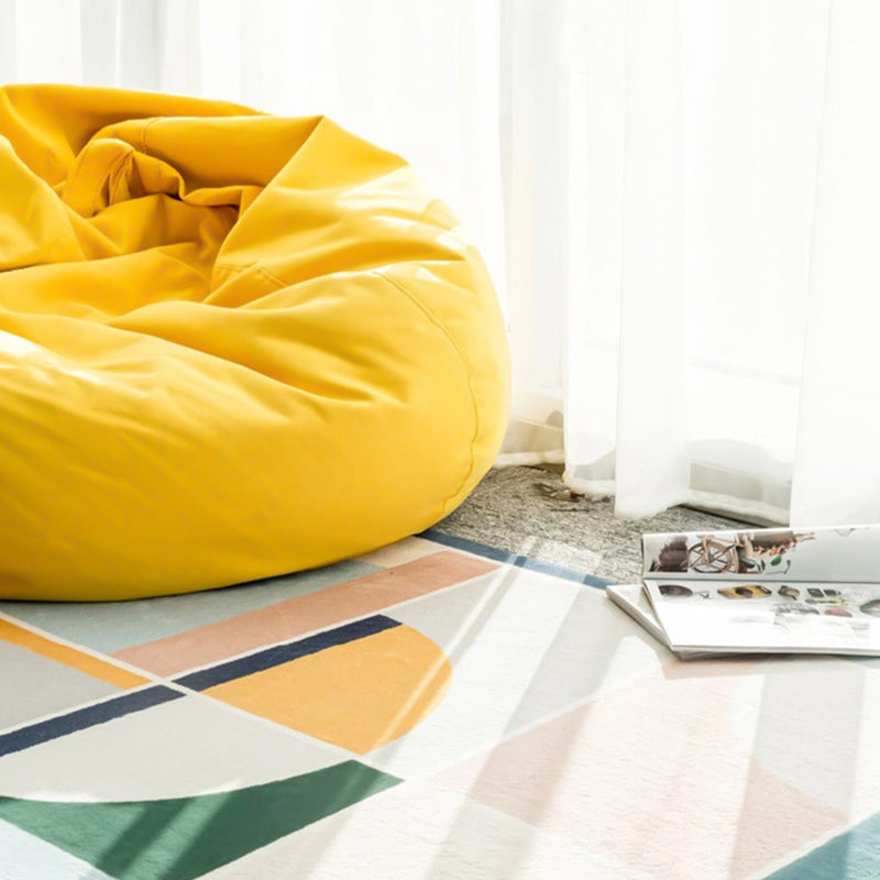 Avtoit | Cute Bedroom Rug Multicolored Cartoon Print Indoor Rug Polyester Anti-Slip Back Pet-Friendly Carpet