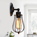 Avtoit | 2 Packs Gek cage-brick metal wall lamp Industrial style 1 light bedroom wall mounting lamp with bulb shape