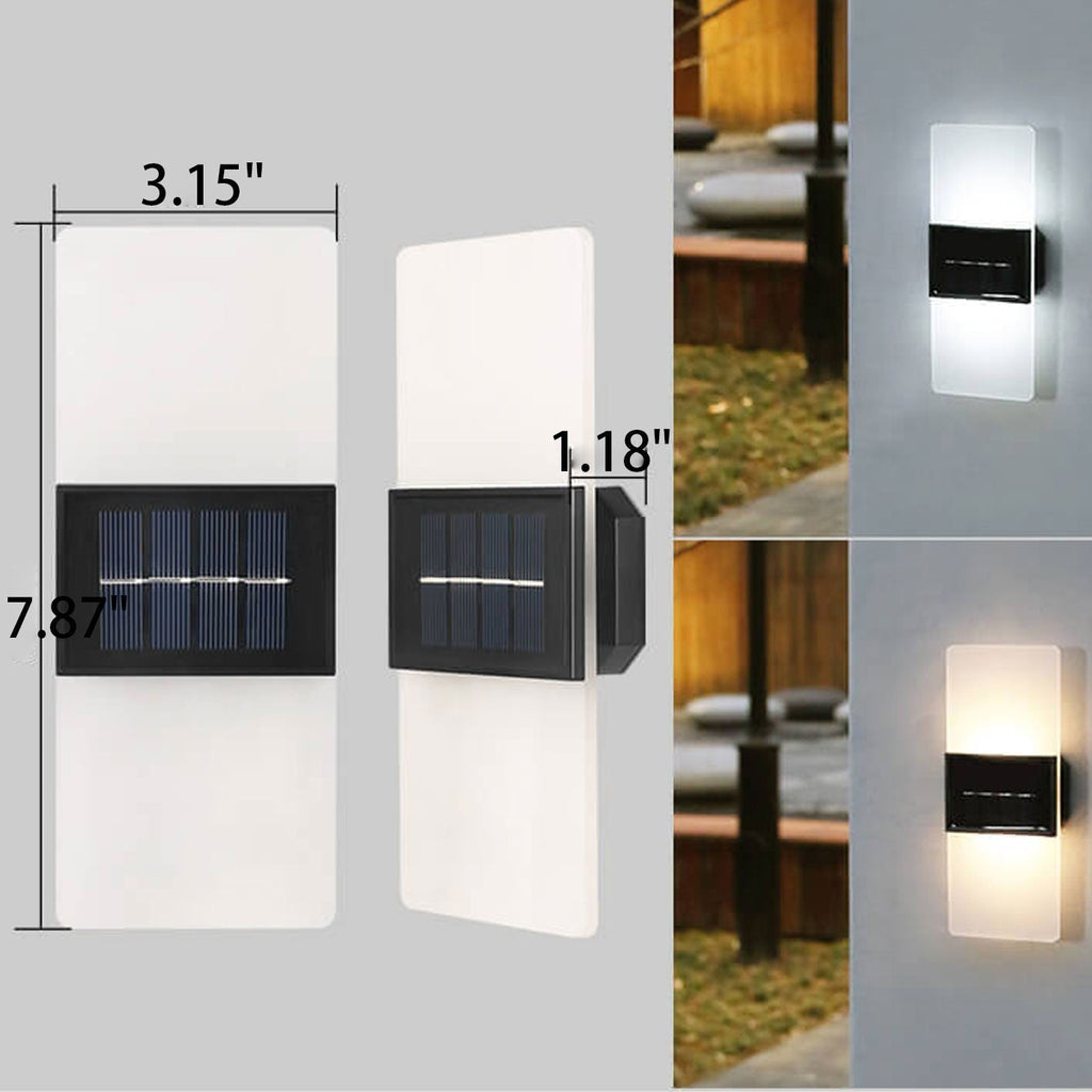 Avtoit | LumaZen Solar LED Wall Lamp | Weatherproof | Solar Powered Outdoor Lighting | Garden & Patio Decor