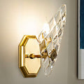 Avtoit | Clear Crystal Diamond Wall Light Modern Style 1/2-Head Brass Wall Lamp for Living Room