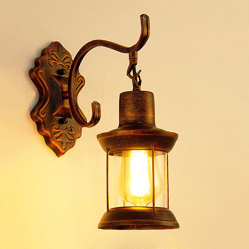 Avtoit | Weather Copper A Light Wall Lamp Rustic Style Clear Glass Petroleum Lighting Fixture