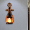 Avtoit | Clear Glass Lantern Wall Light Coastal 1 Light Dining Room Fixture with Spoon
