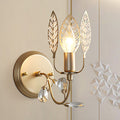 Avtoit | Modernism 1 Light Wall Lamp with Crystal Leaf Bronze Branch Wall Mounted Light for Bedroom