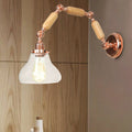 Avtoit | 1 Bulb Wall Lamp with Cone Shade Clear Glass Industrial Living Room Wall Light Lighting