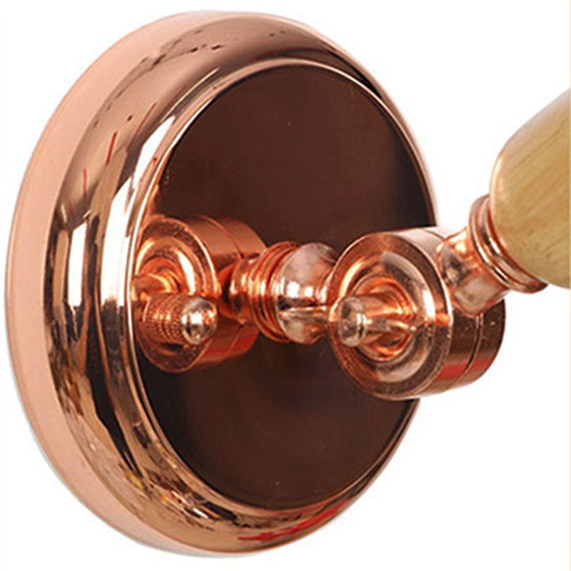 Avtoit | 1 Bulb Globe Wall Mounted Light Fixture Rustic Rose Gold Clear Glass Lighting with Retractable Arm