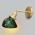 Avtoit | Rotatable Wall Light for Adults Bedroom Metal Single Light Green and Brass Wall Lamp