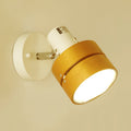 Avtoit | Study Room Drum Wall Lamp Corner Adjustable Wood Contemporary 1 Light Beige Wall Lamp