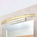 Avtoit | Flared Vanity Lighting Modern Style Clear/Champagne Crystal 17"/21" W LED Wall Lamp, Warm/White Light