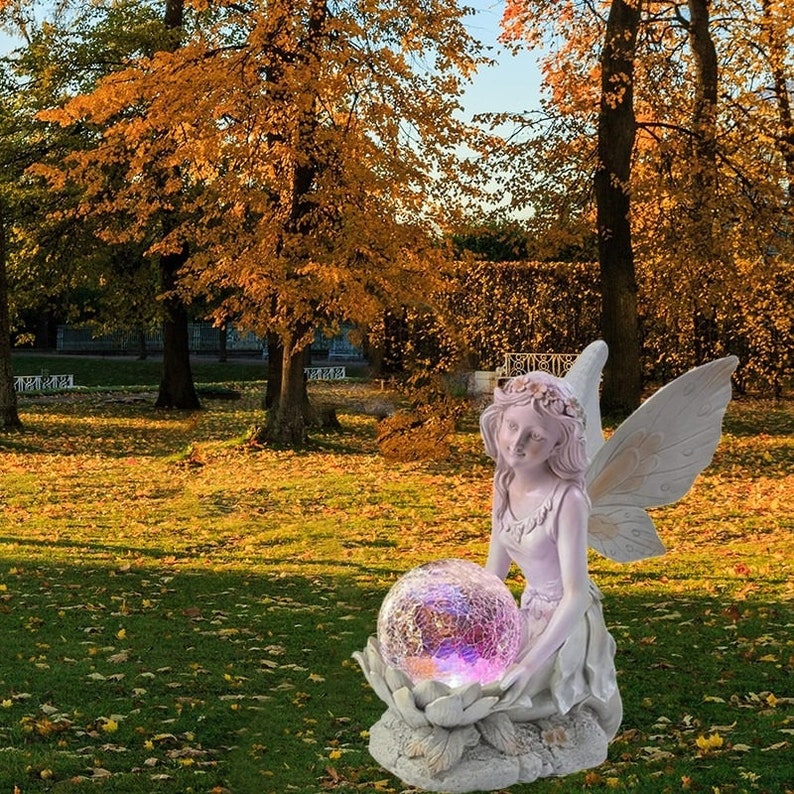 Avtoit | Home garden solar energy decoration Fairy Statue