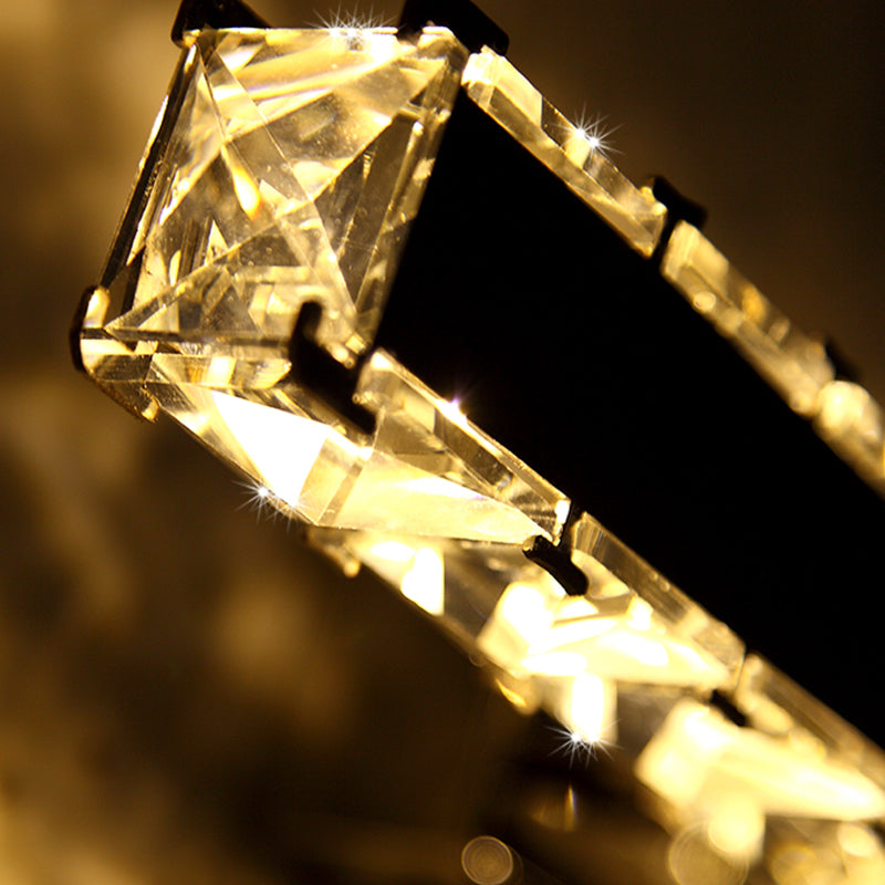 Avtoit | 11.5"/16.5" Width Rectangular Vanity Mirror Light Modern Style Clear Crystal LED White Wall Sconce for Bathroom