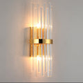 Avtoit | Cylinder Wall Light Modern Three-Sided Crystal Rod 2 Heads Gold Wall Light