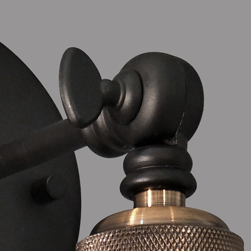 Avtoit | Dome Restaurant Wall Light Metal 1 Light Modern Style Adjustable Wall Lamp in Black
