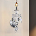 Avtoit | Candle holder Clear Glass Wall Lamp Fixture Modern 1/2 Cups Chrome Wall Lamp with Diamond Shaped Crystal Decoration