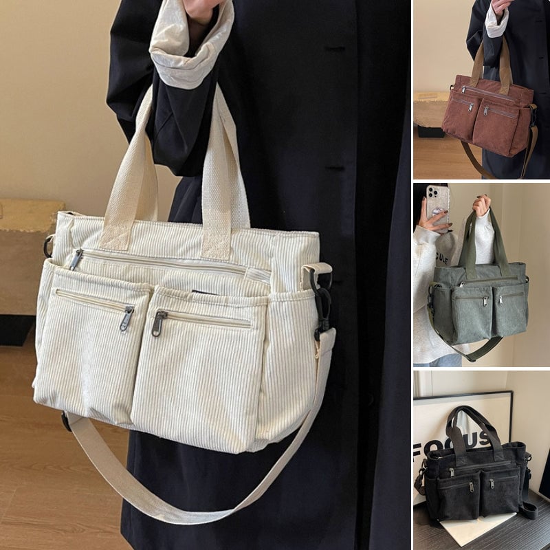 Avtoit | Solid Color Corduroy Tote Bag