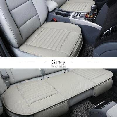Car Seat Cushion with Leather Cover and Bamboo Charcoal, Front or Rear Seat