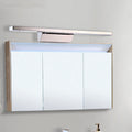 Avtoit | Rectangular Interior Mirror Light Stainless Steel 16"/19.5" W LED Modern Wall-Mounted Light in Chrome, Warm/White Lighting
