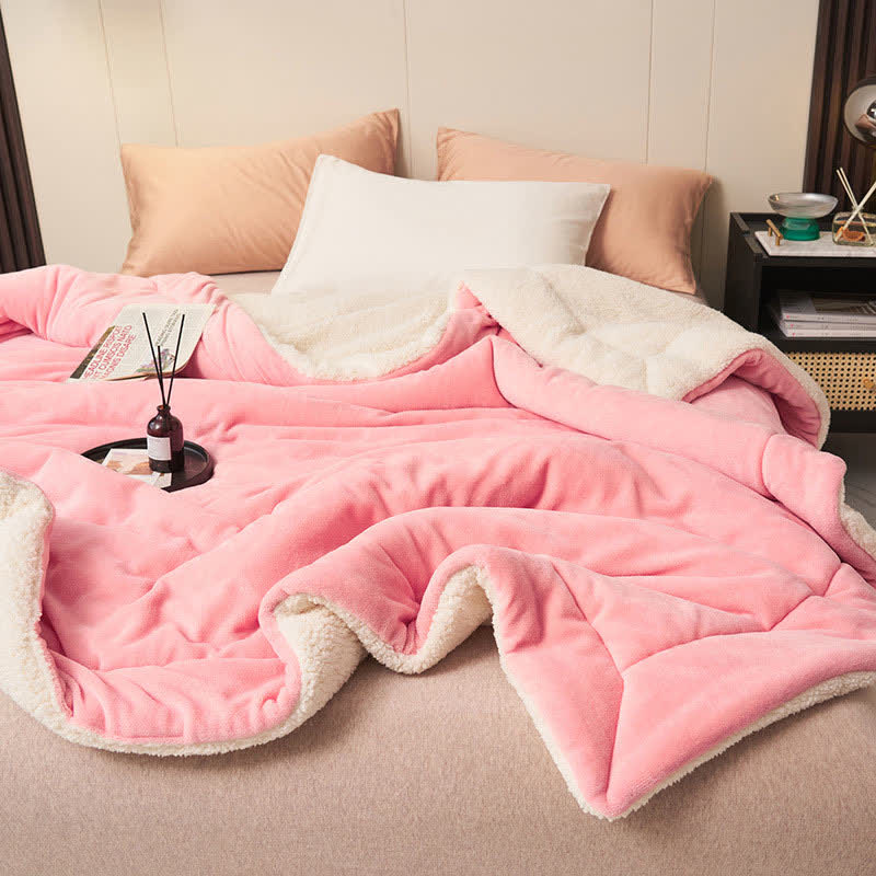 Avtoit | Solid thick double-sided velvet cube blanket