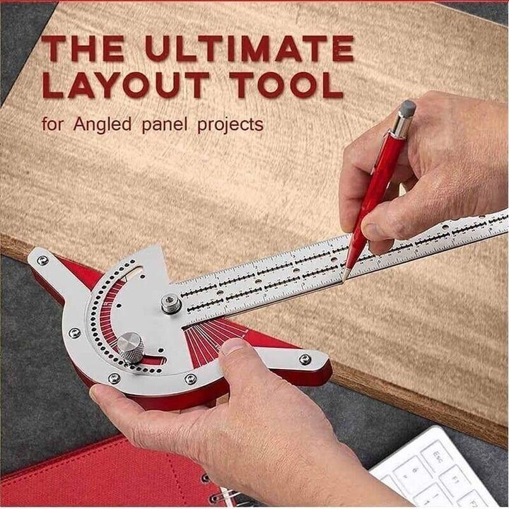 Avtoit | Ultra Precision Marking Ruler Square T Type Woodworking Scriber Measuring Tool