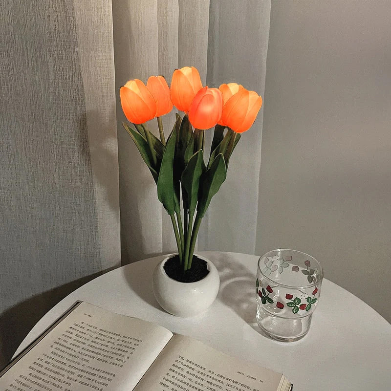 Avtoit | LED Tulip Nightstand Lamp Flower Table Lamp