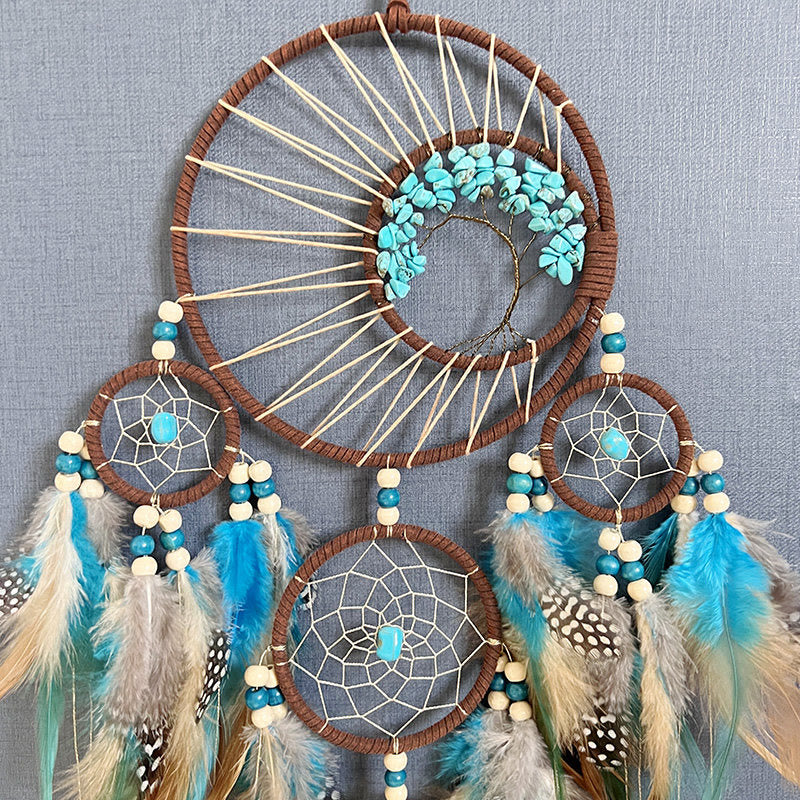 Avtoit | Turquoise Tree of Life Feather Dreamcatcher