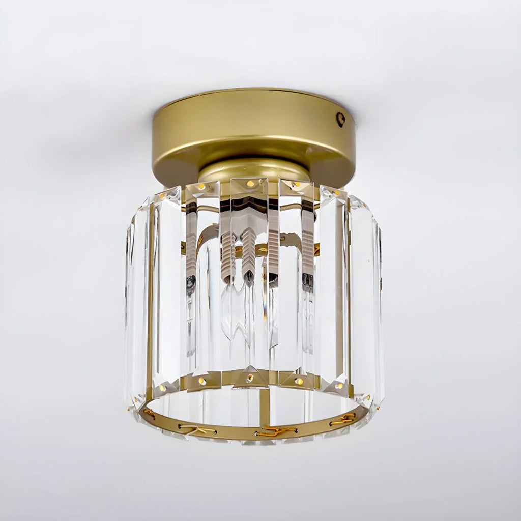 Avtoit | Modern Crystal Ceiling Light with Gold and Black Accents – Stylish Lighting for Your Home