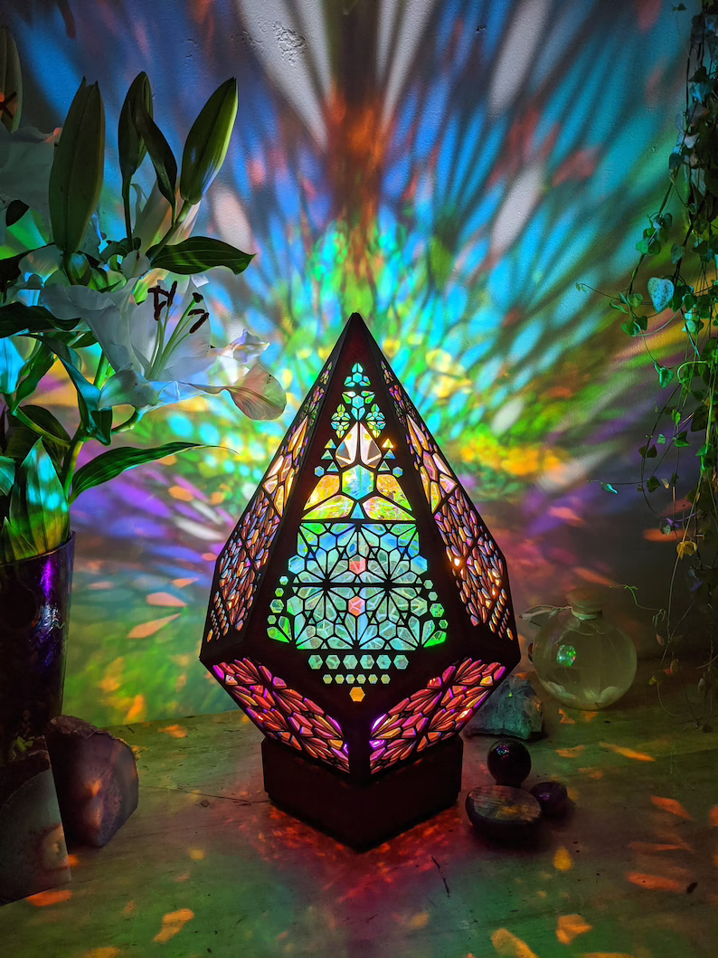 Avtoit | Glass-in-Block Style LED Table Lamp - LumiAura