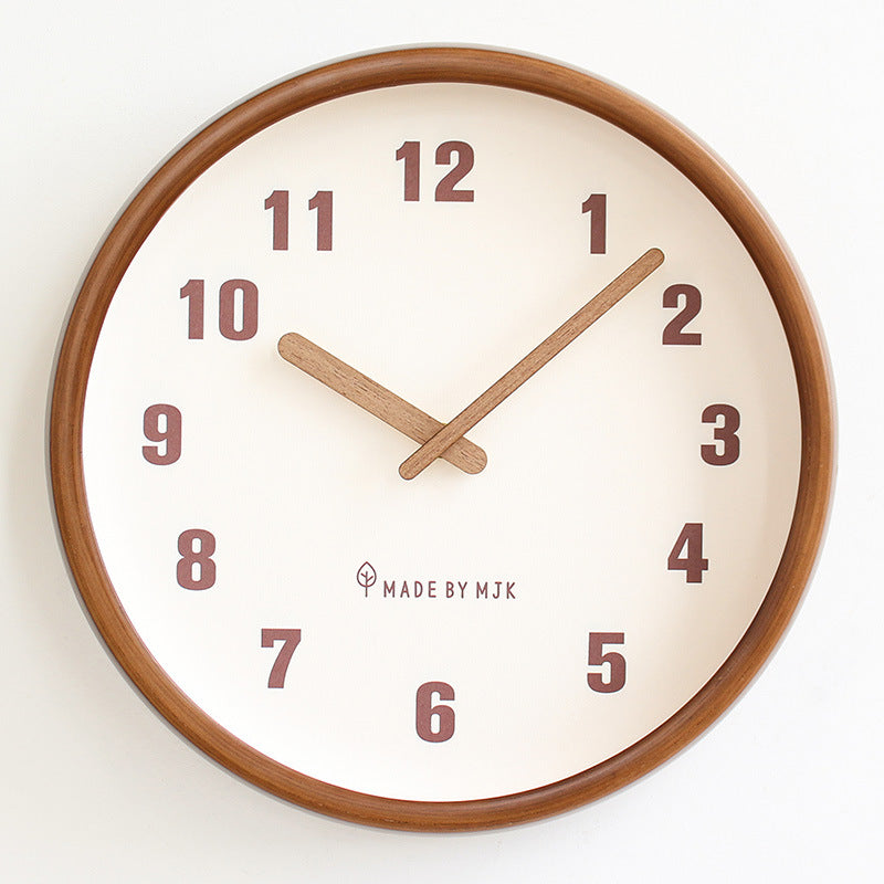 Avtoit | Natural Wooden Round Silent Wall Clock Deco Clock