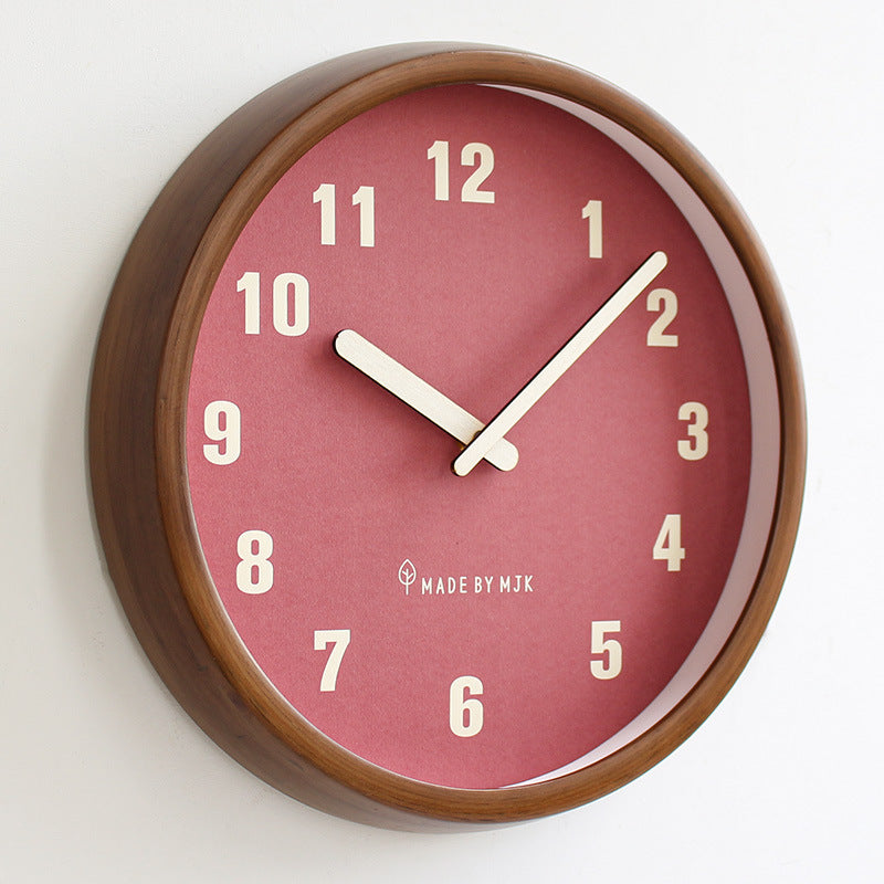 Avtoit | Natural Wooden Round Silent Wall Clock Deco Clock