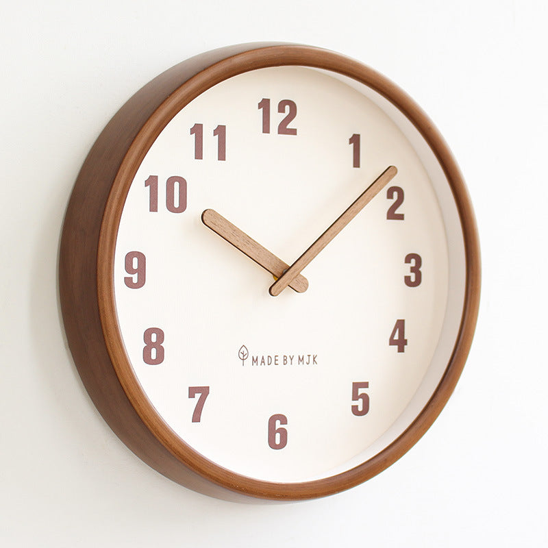 Avtoit | Natural Wooden Round Silent Wall Clock Deco Clock